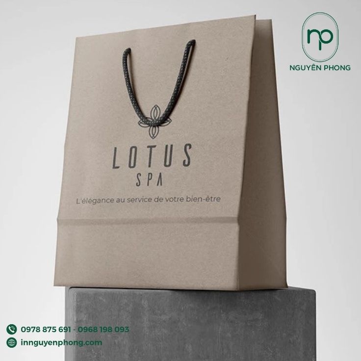 Mẫu logo thẩm mỹ viện in trên túi giấy